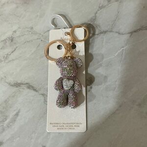 Keychain/Bag charm Natasha Couture Glitter Bear with Heart 🐻